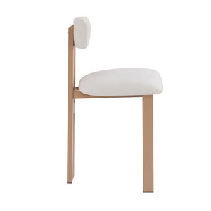 English Elm Christopher Knight Home® - 26.5'' Stylish Round Stools with Low Back - Comfortable Upholstered Seats, Walnut Base, Metal Frame Natural+White N780P236628N