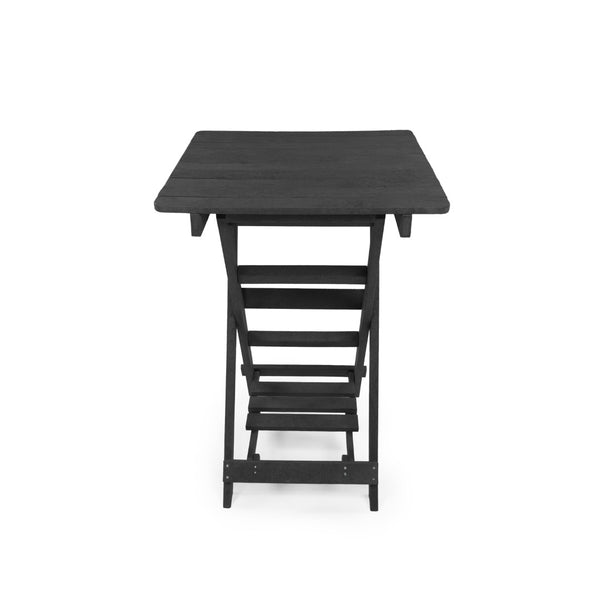 English Elm Summit Ridge Recycled Hdpe Outdoor Folding Bar Table Weather Resistant Eco Patio Black B2745P409715