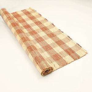 English Elm Area Rug, Handcrafted Jute Cotton Blend, Durable Dark Brown Plaid, Perfect For High-Traffic Spaces 6X9 Ft B346P321267