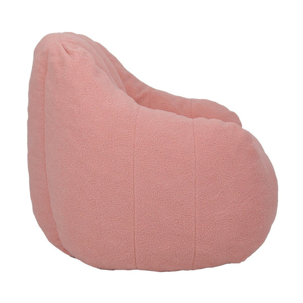 English Elm Bean Bag Chair Oversized Faux Fur Memory Foam Lounge Seat for Dorm or Living Room Pink W2200P243728