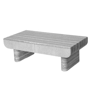 English Elm Coffee Table Oval Silhouette Fluted Drawer Mdf Mid Century Modern Living Room W3040P428630