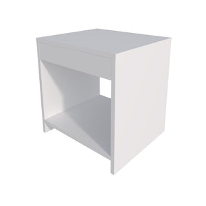 English Elm Nightstand Elaine Modern White Engineered Wood Bedside Table with Spacious Lower Shelf for Storage B092P245423