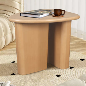 English Elm Tapered Natural Wood Side Table with Chunky Vertical Legs, Conical Top, Stable Accent Table 30"x13" W1445P153032