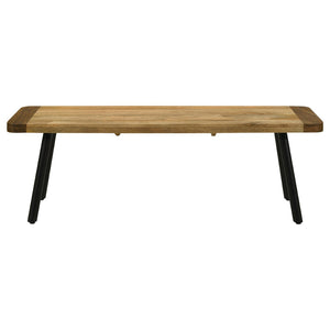 English Elm Jennie Mango Sheesham Wood Dining Bench with Iron Legs for Rustic Modern Spaces B062P447835