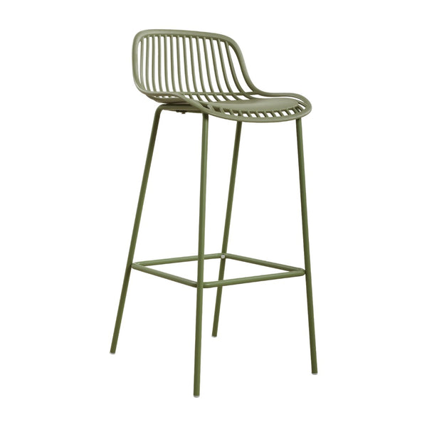 English Elm Benson Outdoor Stackable Barstools Set of 2 Uv Resistant Plastic Metal Patio Seating N776P390482G