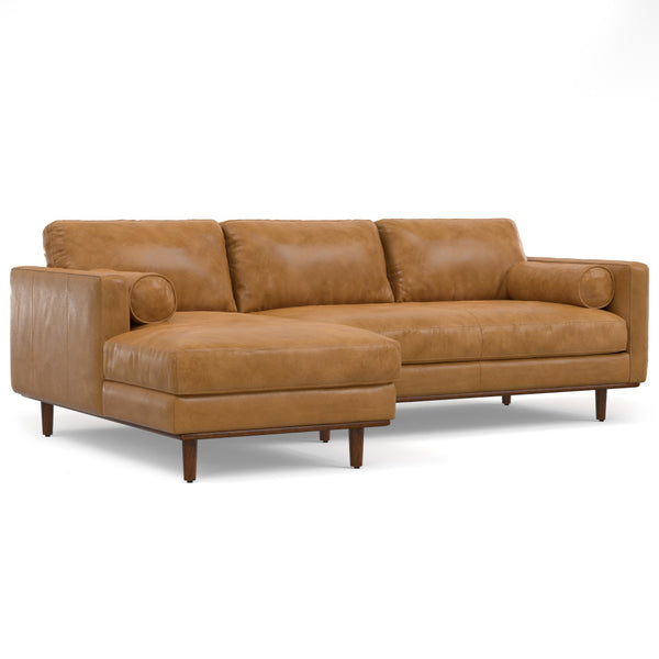 English Elm Morrison Left Sectional Sofa - Mid-Century Modern Design In Sienna Kind Leather For Ultimate Comfort B136P199281