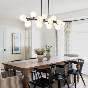 English Elm Pendant Lamp 16 Opal Seeded Glass Shades Gold Frame Farmhouse Dining Island Light Matte Black W5008P466518