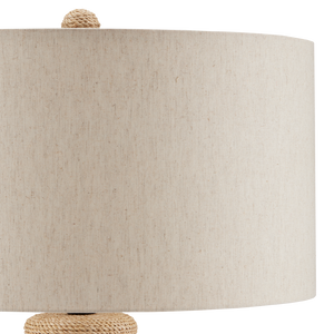 Jaru Table Lamp - Handcrafted Natural Rope Design with Modern Linen Shade for Stylish Illumination