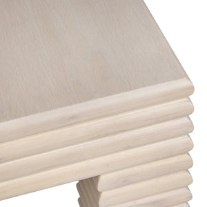 Crestview Collection Coastal Cocktail Table - Natural Bayur Wood, Sculptural Elegance, Minimal Assembly For Your Living Space Cream Solid Wood Cvfdr1224