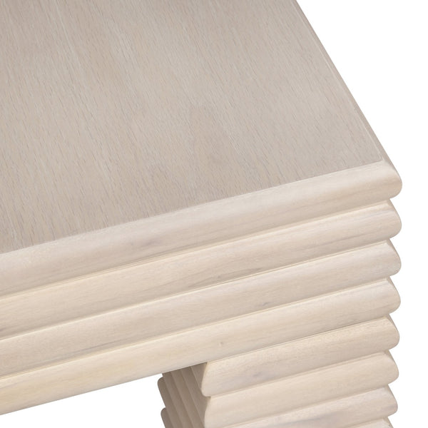 Crestview Collection Coastal Cocktail Table - Natural Bayur Wood, Sculptural Elegance, Minimal Assembly For Your Living Space Cream Solid Wood Cvfdr1224