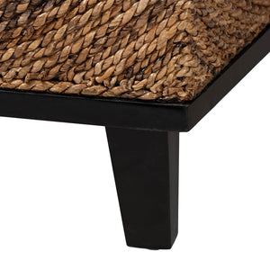 English Elm Coastal Capiz Shell Mosaic Round Coffee Table Artisan Iridescent Living Room Accent B2750P467751