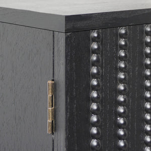 English Elm Modern Black Wood Storage Cabinet - Stylish 30In Accent Sideboard For Living Room, Bedroom & Entryway W2729P239175