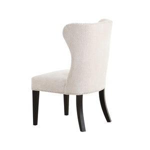 Pasargad Elara Upholstered Dining Chair Set - 2 Elegant Pieces With Nailhead Detail In Ivory Ivory Polyester Pzw-2066