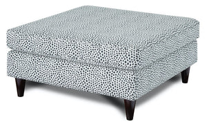 Fusion Winston Faux Skin Carbon Cocktail Ottoman - Multi-functional Square Seat In Chic White Finish White Ws,100% Polypropylene 170 Faux Skin Carbon Cocktail Ottoman