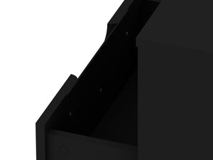 Manhattan Comfort Rockefeller Mid-Century Modern 2- Piece Nightstand Black 2-101GMC2