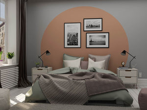 Manhattan Comfort Rockefeller Mid-Century Modern 2- Piece Nightstand Off White and Nature 2-102GMC3