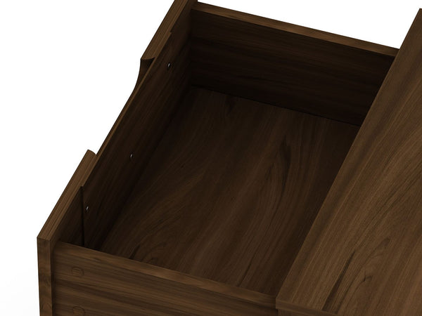 Manhattan Comfort Rockefeller Mid-Century Modern 2- Piece Nightstand Brown 2-102GMC5