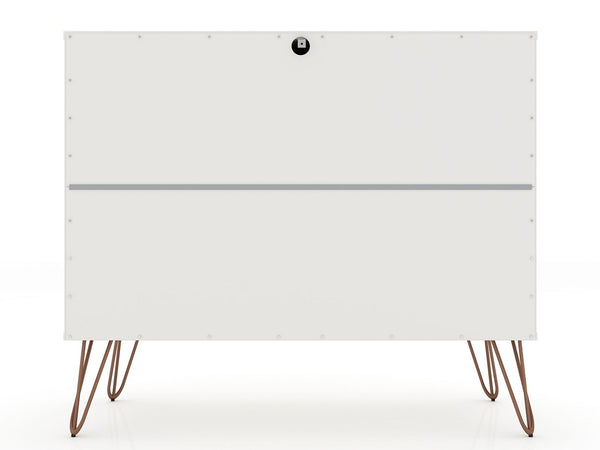 Manhattan Comfort Rockefeller Mid-Century Modern 2- Piece Dresser White 2-103GMC1