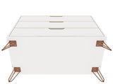 Manhattan Comfort Rockefeller Mid-Century Modern 2- Piece Dresser White 2-103GMC1