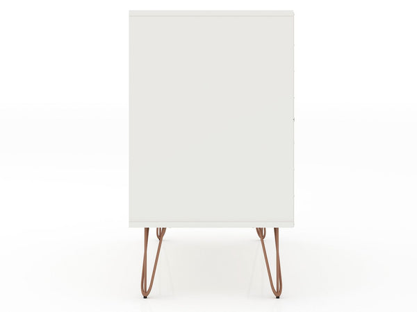 Manhattan Comfort Rockefeller Mid-Century Modern 2- Piece Dresser White 2-103GMC1