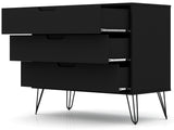 Manhattan Comfort Rockefeller Mid-Century Modern 2- Piece Dresser Black 2-103GMC2