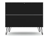 Manhattan Comfort Rockefeller Mid-Century Modern 2- Piece Dresser Black 2-103GMC2