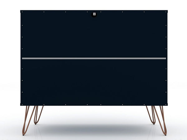 Manhattan Comfort Rockefeller Mid-Century Modern 2- Piece Dresser Tatiana Midnight Blue 2-103GMC4