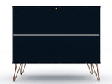 Manhattan Comfort Rockefeller Mid-Century Modern 2- Piece Dresser Tatiana Midnight Blue 2-103GMC4