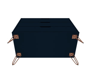 Manhattan Comfort Rockefeller Mid-Century Modern 2- Piece Dresser Tatiana Midnight Blue 2-103GMC4