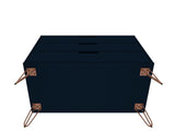 Manhattan Comfort Rockefeller Mid-Century Modern 2- Piece Dresser Tatiana Midnight Blue 2-103GMC4