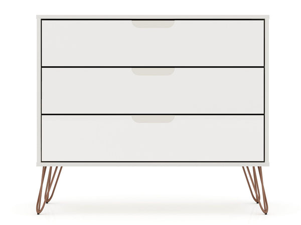 Manhattan Comfort Rockefeller Mid-Century Modern 2- Piece Dresser Off White 2-103GMC8