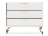 Manhattan Comfort Rockefeller Mid-Century Modern 2- Piece Dresser Off White 2-103GMC8