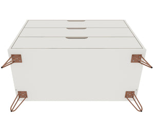 Manhattan Comfort Rockefeller Mid-Century Modern 2- Piece Dresser Off White 2-103GMC8