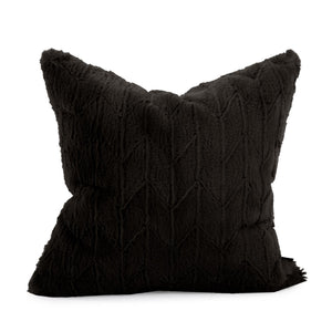 Howard Elliott 20 X 20 Pillow - Luxurious Soft Knobby Weave In Earthy Tones For Contemporary Living Spaces Black 100% Polyester 2-1090f-howard-elliott