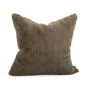 Howard Elliott 20 X 20 Pillow - Luxurious Soft Knobby Weave In Earthy Tones For Contemporary Living Spaces Green 100% Polyester 2-1091-howard-elliott