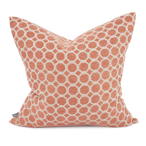 Howard Elliott 20 X 20 Pillow - Luxurious Soft Knobby Weave In Earthy Tones For Contemporary Living Spaces Orange 100% Polyester 2-1096f-howard-elliott