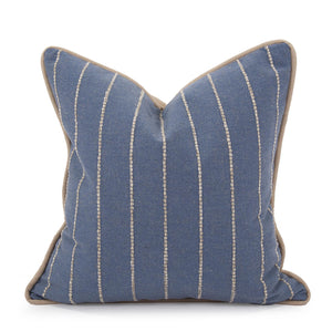 Howard Elliott 20 X 20 Pillow - Luxurious Soft Knobby Weave In Earthy Tones For Contemporary Living Spaces Blue 85% Polyester, 15% Linen 2-1128f-howard-elliott