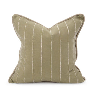 Howard Elliott 20 X 20 Pillow - Luxurious Soft Knobby Weave In Earthy Tones For Contemporary Living Spaces Green 85% Polyester, 15% Linen 2-1129f-howard-elliott