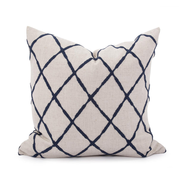 Howard Elliott 20 X 20 Pillow - Luxurious Soft Knobby Weave In Earthy Tones For Contemporary Living Spaces Blue 80% Polyester,15% Acrylic 5% Linen 2-1138f-howard-elliott