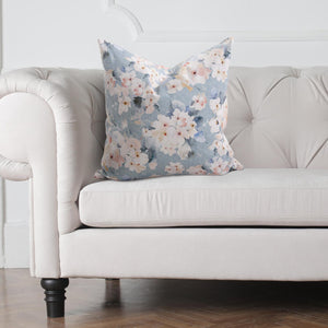 Howard Elliott 20 X 20 Pillow - Luxurious Soft Knobby Weave In Earthy Tones For Contemporary Living Spaces Blue 90% Polyester 10% Linen 2-1246f-howard-elliott