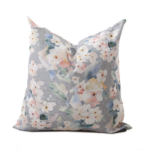 Howard Elliott 24 X 24 Pillow Claude - Elegant Abstract Floral Design In Soft Pastels For Any Living Space Decor Green 90% Polyester 10% Linen 3-1247f-howard-elliott