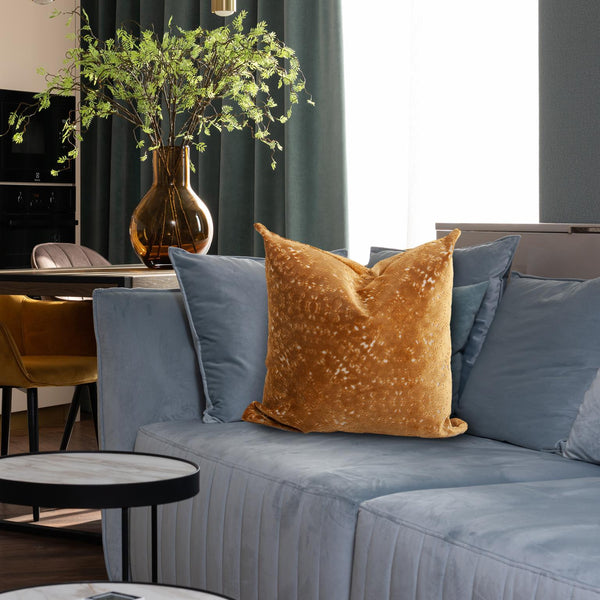 Howard Elliott 20 X 20 Pillow - Luxurious Soft Knobby Weave In Earthy Tones For Contemporary Living Spaces Gold 58% Rayon,42% Polyester 2-1248f-howard-elliott