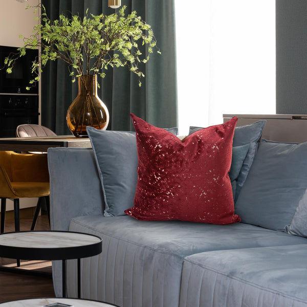 Howard Elliott 24 X 24 Pillow Claude - Elegant Abstract Floral Design In Soft Pastels For Any Living Space Decor Red 58% Rayon,42% Polyester 3-1249f-howard-elliott