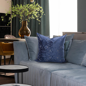 Howard Elliott 24 X 24 Pillow Claude - Elegant Abstract Floral Design In Soft Pastels For Any Living Space Decor Blue 58% Rayon,42% Polyester 3-1250f-howard-elliott