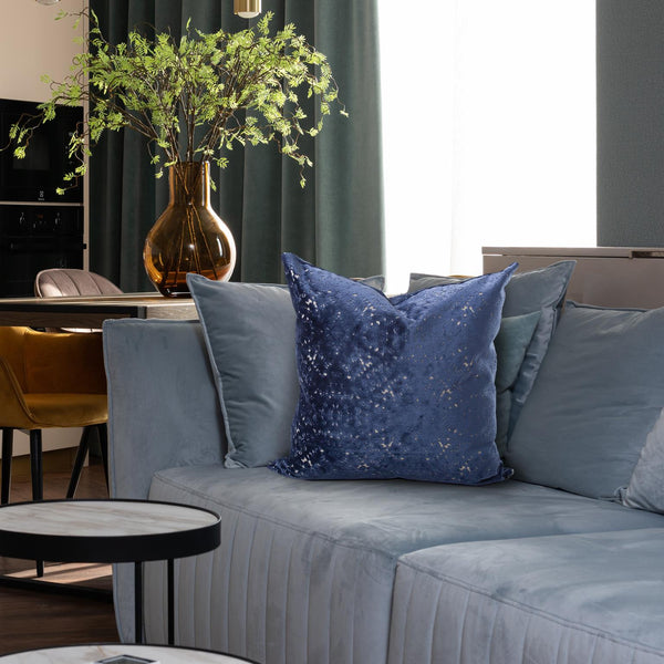 Howard Elliott 20 X 20 Pillow - Luxurious Soft Knobby Weave In Earthy Tones For Contemporary Living Spaces Blue 58% Rayon,42% Polyester 2-1250f-howard-elliott