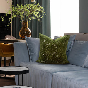 Howard Elliott 24 X 24 Pillow Claude - Elegant Abstract Floral Design In Soft Pastels For Any Living Space Decor Green 58% Rayon,42% Polyester 3-1251f-howard-elliott