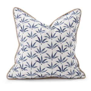 Howard Elliott 24 X 24 Pillow Claude - Elegant Abstract Floral Design In Soft Pastels For Any Living Space Decor Blue 95% Polyester,5% Linen 3-1254f-howard-elliott
