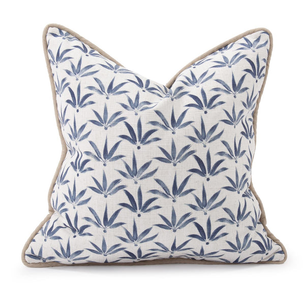 Howard Elliott 24 X 24 Pillow Claude - Elegant Abstract Floral Design In Soft Pastels For Any Living Space Decor Blue 95% Polyester,5% Linen 3-1254f-howard-elliott
