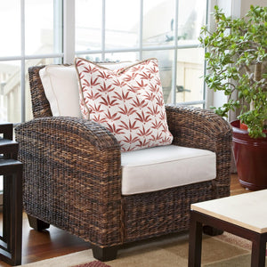 Howard Elliott 20 X 20 Pillow - Luxurious Soft Knobby Weave In Earthy Tones For Contemporary Living Spaces Orange 95% Polyester,5% Linen 2-1256f-howard-elliott