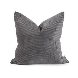 Howard Elliott Pillow Luxury Faux Fur Comfort - Hand-sewn Ribbed Design For Depth, Softness, And Style Gray 88% Poly,12% Nylon 2-1346f-howard-elliott